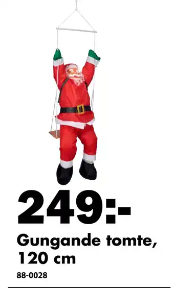 Gungande tomte, 120 cm