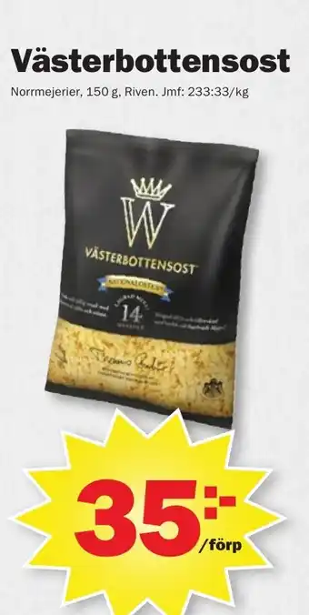 Pekås Västerbottensost erbjuda