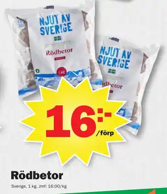 Pekås Rödbetor erbjuda