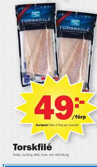 Pekås Torskfilé erbjuda