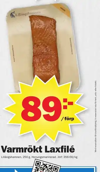 Pekås Varmrökt Laxfilé erbjuda
