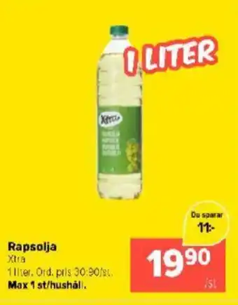 Coop Extra Rapsolja Xtra erbjuda