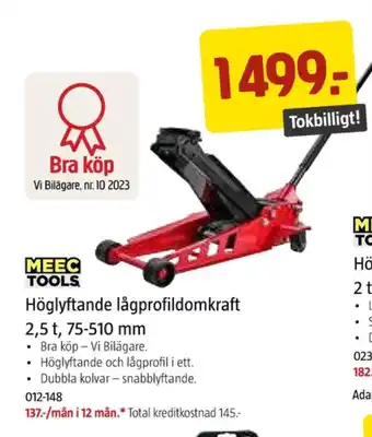 Jula Meec tools domkraft erbjuda