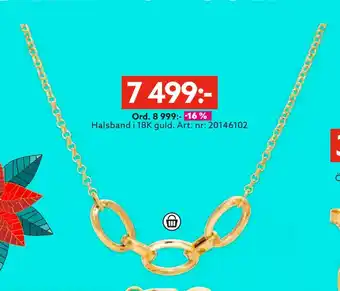 Albrekts Guld Halsband i 18k guld erbjuda