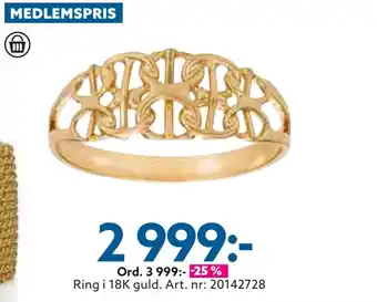 Albrekts Guld Ring i 18k guld erbjuda