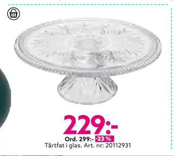 Tårtfat i glas