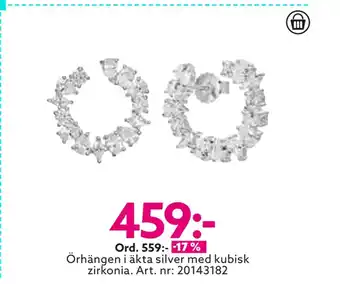 Albrekts Guld Örhängen i äkta silver med kubisk zirkonia erbjuda