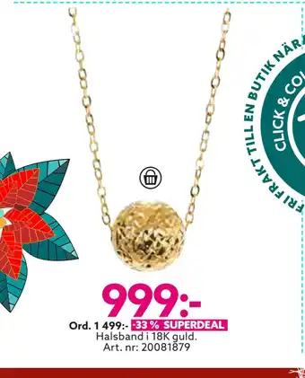 Albrekts Guld Halsband i 18k guld erbjuda