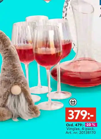 Albrekts Guld Vinglas, 4-pack erbjuda