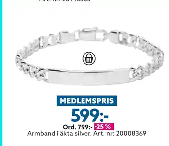 Albrekts Guld Armband i äkta silver erbjuda