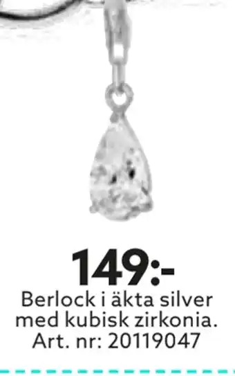 Albrekts Guld Berlock i äkta silver med kubisk zirkonia erbjuda