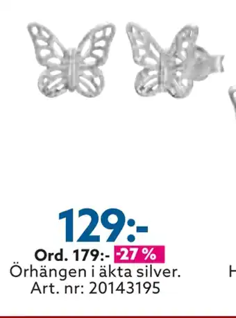 Albrekts Guld Örhängen i äkta silver erbjuda