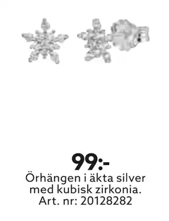 Albrekts Guld Örhängen i äkta silver med kubisk zirkonia erbjuda