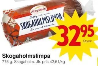 Matöppet Skogaholmslimpa erbjuda
