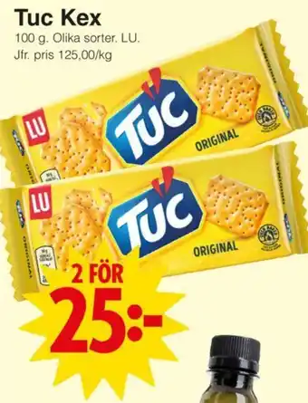 Matöppet Tuc Kex erbjuda