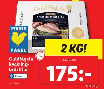 Lidl Guldfågeln kycklingbröstfilé erbjuda