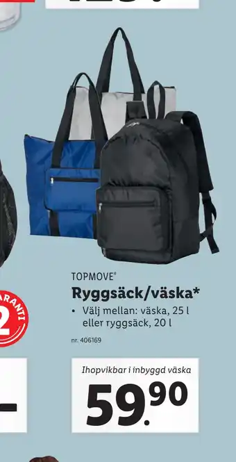 Lidl Ryggsäck/väska erbjuda