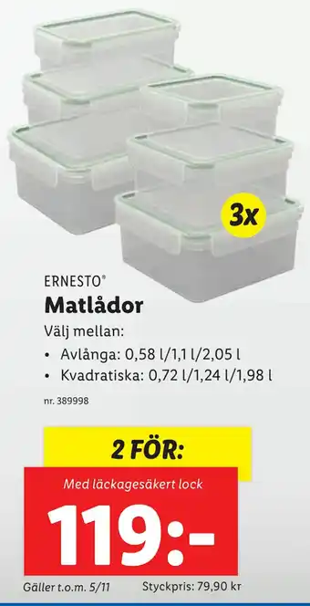 Lidl Matlådor erbjuda