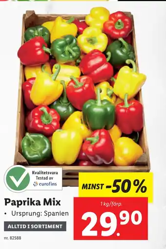 Lidl Paprika mix erbjuda