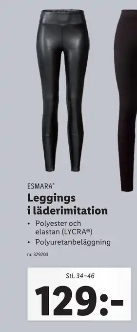 Lidl Leggings i läderimitation erbjuda