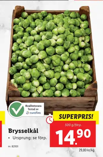 Lidl Brysselkål erbjuda