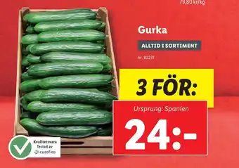 Lidl Gurka erbjuda