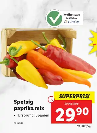 Lidl Spetsig paprika mix erbjuda