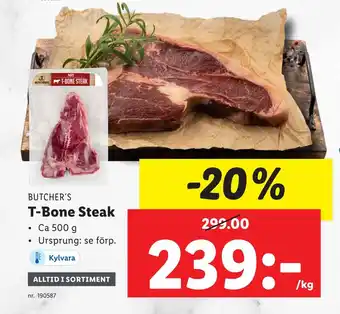Lidl T-bone steak erbjuda