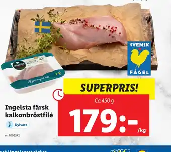 Lidl Ingelsta färsk kalkonbröstfilé erbjuda