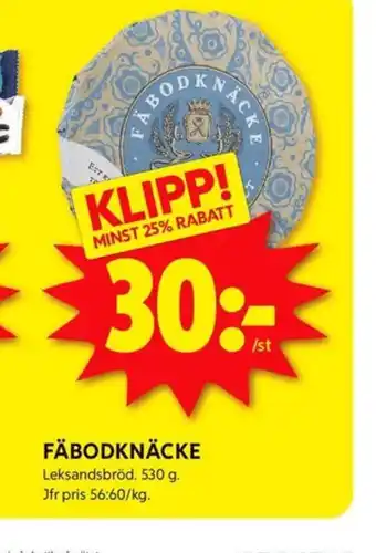 ICA Kvantum Fäbodknäcke knäckebröd erbjuda