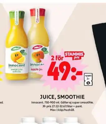 ICA Maxi Innocent juice erbjuda