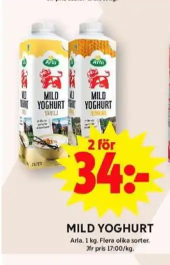 ICA Maxi Arla yoghurt erbjuda