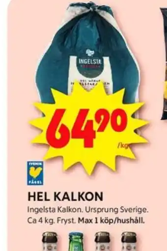 ICA Kvantum Ingelsta kalkon erbjuda