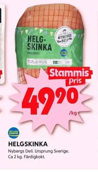 ICA Kvantum Nybergs deli helgskinka erbjuda