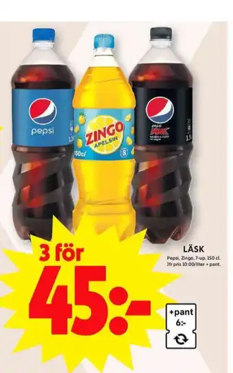 ICA Maxi Pepsi läskedryck erbjuda
