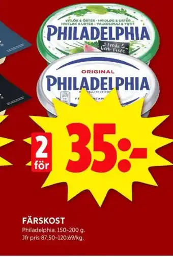 ICA Kvantum Philadelphia färskost erbjuda