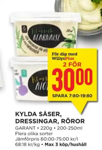 Willys Hemma Garant såser erbjuda