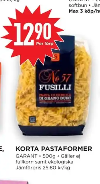 Willys Hemma Garant pasta sorterad erbjuda