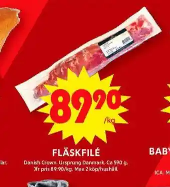 ICA Maxi Danish crown fläskfilé erbjuda