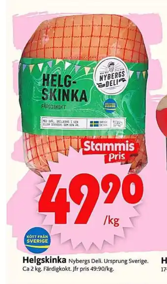 ICA Supermarket Nybergs deli helgskinka erbjuda