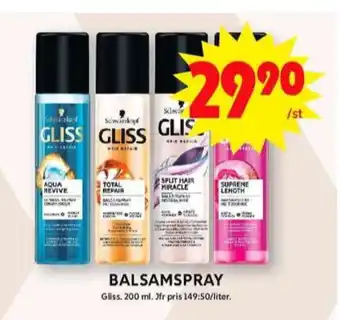 ICA Maxi Gliss balsam erbjuda