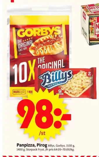 ICA Supermarket Billys pizza erbjuda