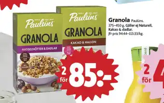 ICA Nära Paulùns granola erbjuda