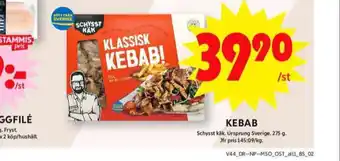 ICA Maxi Schysst käk kebab erbjuda