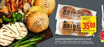 Willys Brioche hamburgerbröd sesam erbjuda