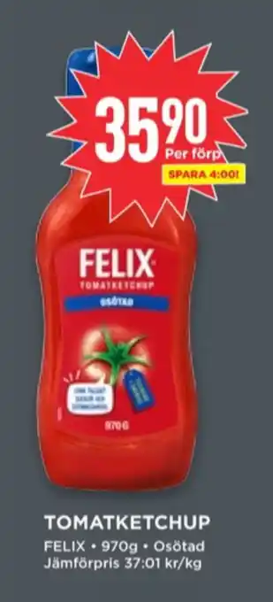 Willys Felix ketchup erbjuda