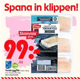 ICA Supermarket Findus torskfilé erbjuda