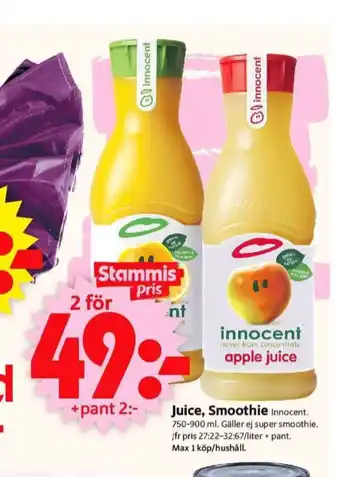ICA Supermarket Innocent juice erbjuda