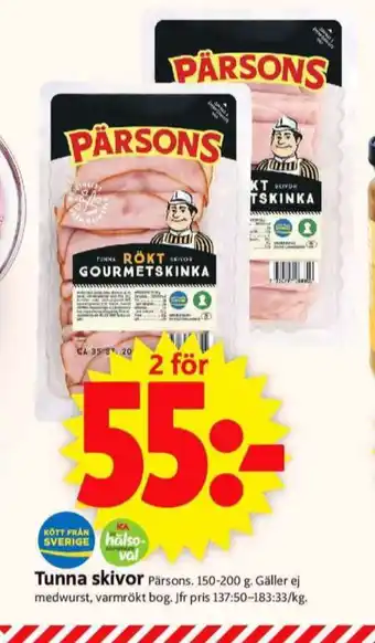 ICA Supermarket Pärsons skinka erbjuda