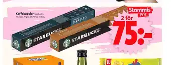 ICA Supermarket Starbucks kaffekapslar erbjuda
